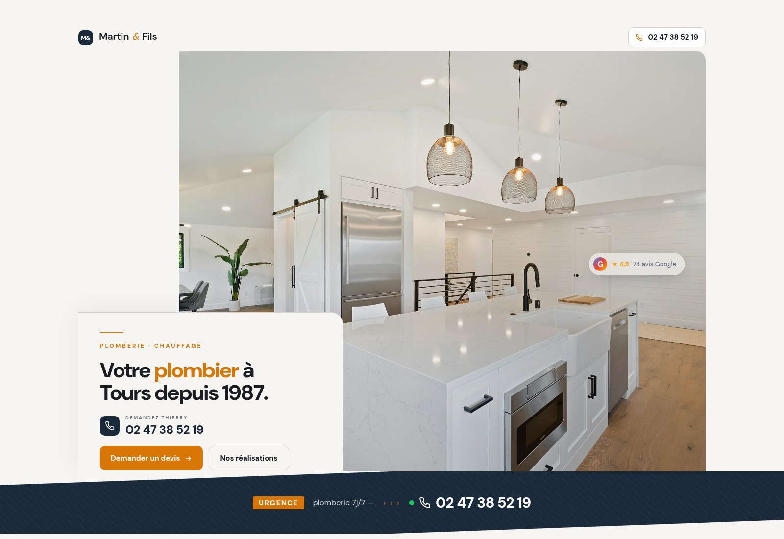 Démo site artisan — Martin & Fils, plomberie chauffage
