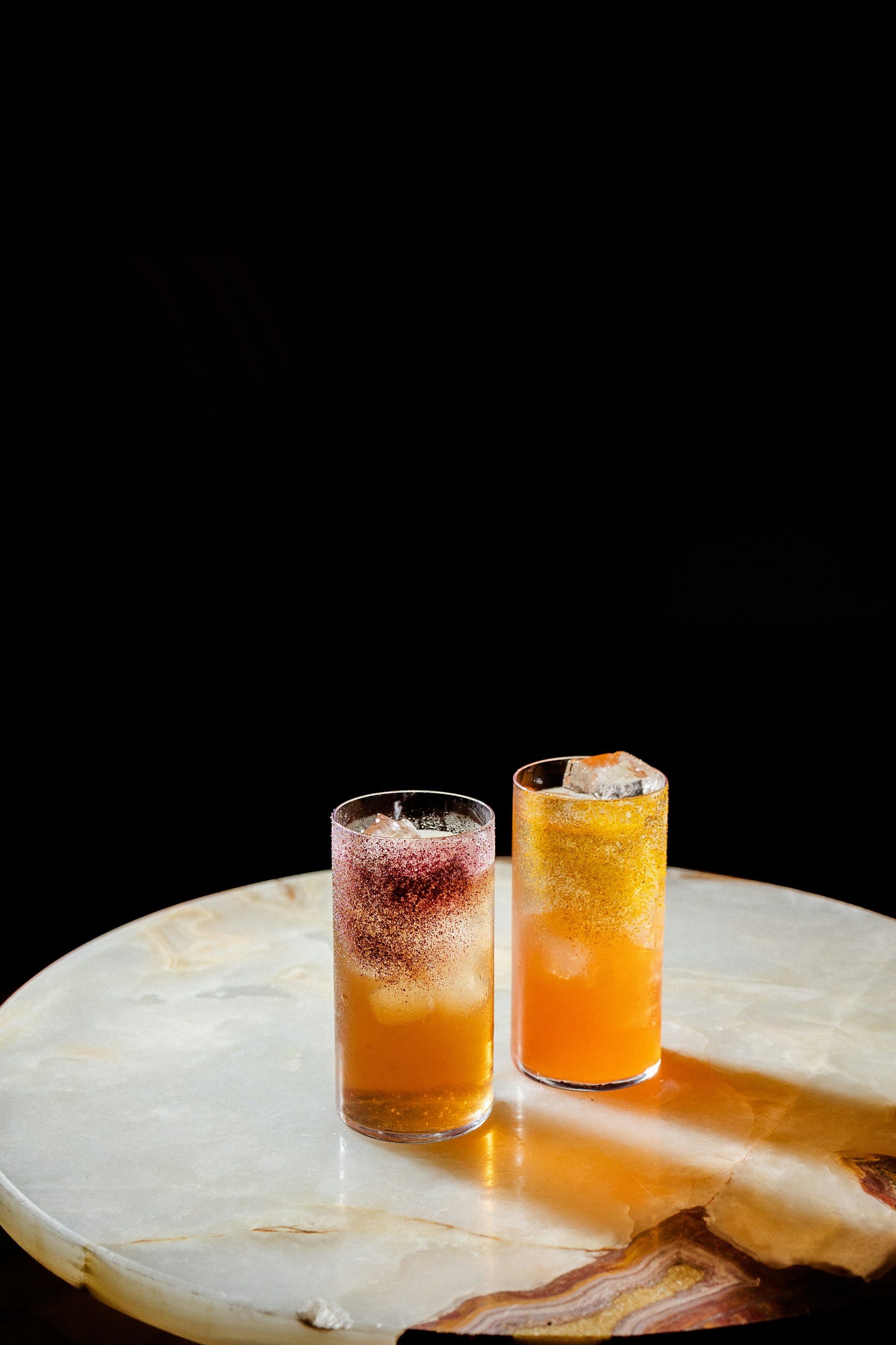 Cocktail Jardin de Vouvray — verre cristal ambré